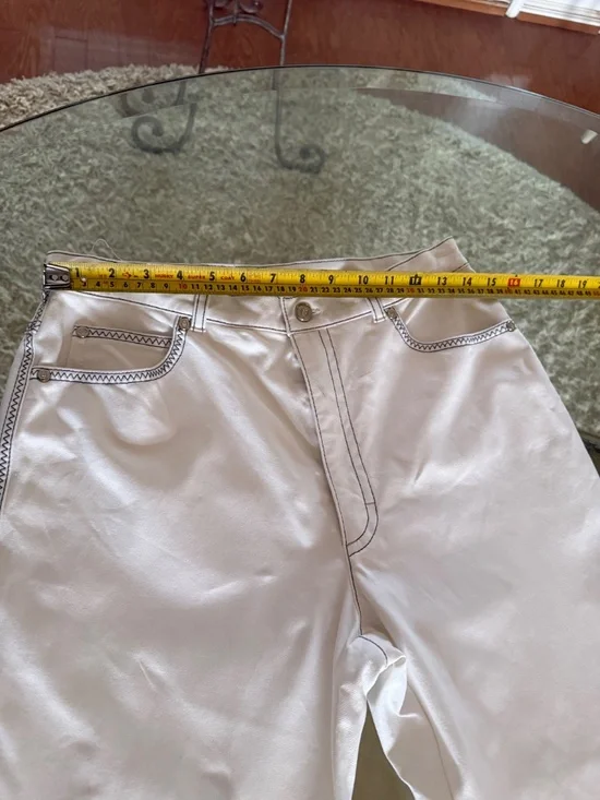 Escada Vtg Womens Suit EU 40 Cream Contrast Stitch Blazer Pants Quiet Luxury - Picture 12 of 16